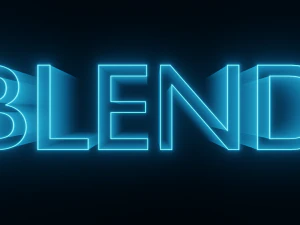 80s Style Text Animation - made in Blender 3D Model
