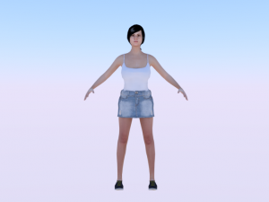 Woman in Casual Clothes 03 3D Models