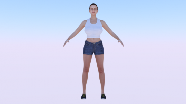 Woman in Casual Clothes 05 3D Model .c4d .max .obj .3ds .fbx .stl .blend 