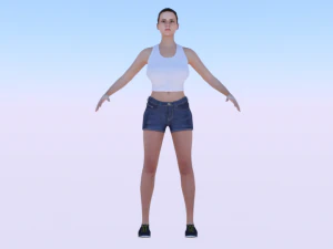 Woman in Casual Clothes 05 3D Model