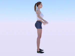 Woman in Casual Clothes 05 3D Model