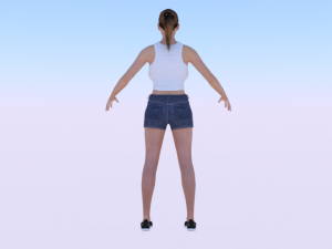 Woman in Casual Clothes 05 3D Model