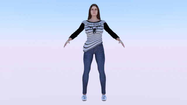 Woman in Casual Clothes 06 3D मॉडल .c4d .max .obj .3ds .fbx .stl .blend 