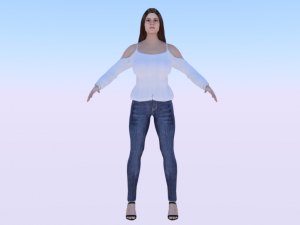 Woman in Casual Clothes 07 3D Models