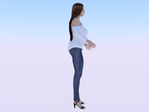 Woman in Casual Clothes 07 Model 3D