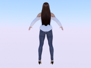 Woman in Casual Clothes 07 Model 3D