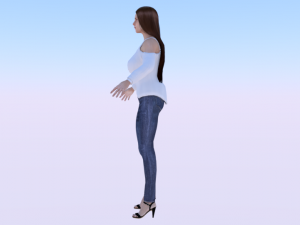 Woman in Casual Clothes 07 Model 3D