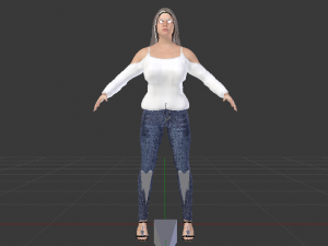 Woman in Casual Clothes 07 Model 3D