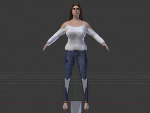 Woman in Casual Clothes 07 Model 3D