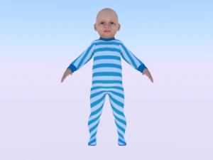 बच्चा 3D मॉडल