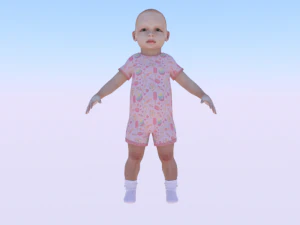 बच्ची 3D मॉडल