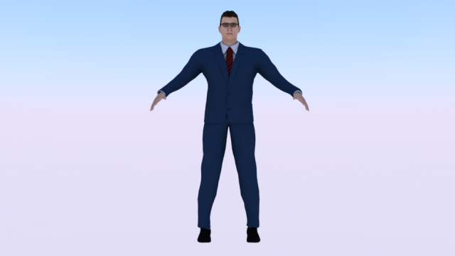 Businessman 02 3D Модель .c4d .max .obj .3ds .fbx .stl .blend 