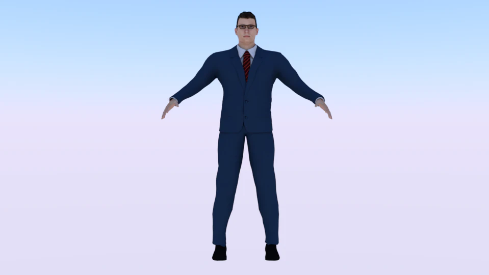 Businessman 02 3D Model .c4d .max .obj .3ds .fbx .stl .blend 
