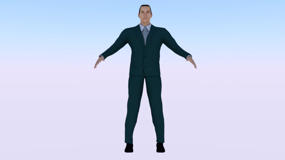 Businessman 07 3D Model .c4d .max .obj .3ds .fbx .stl .blend