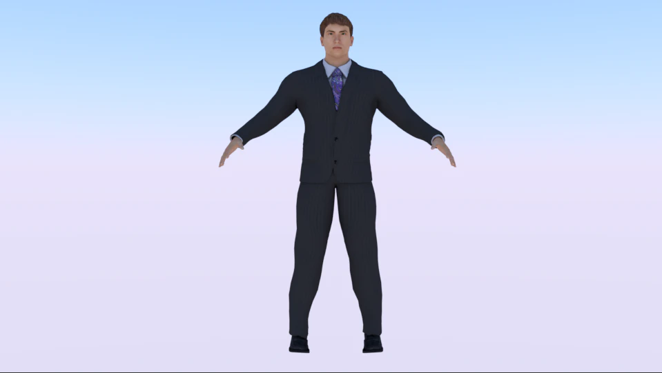 Businessman 09 3D Model .c4d .max .obj .3ds .fbx .stl .blend 