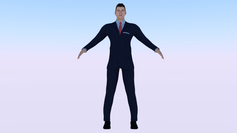 Businessman 011 3D Model .c4d .max .obj .3ds .fbx .stl .blend 