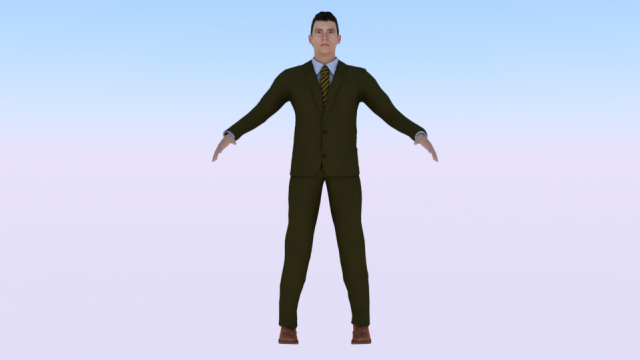 Businessman 014 3D Модель .c4d .max .obj .3ds .fbx .stl .blend 