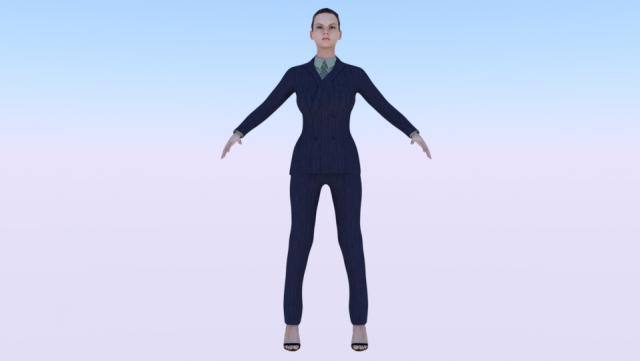 Businesswoman 01 3D Модель .c4d .max .obj .3ds .fbx .stl .blend 