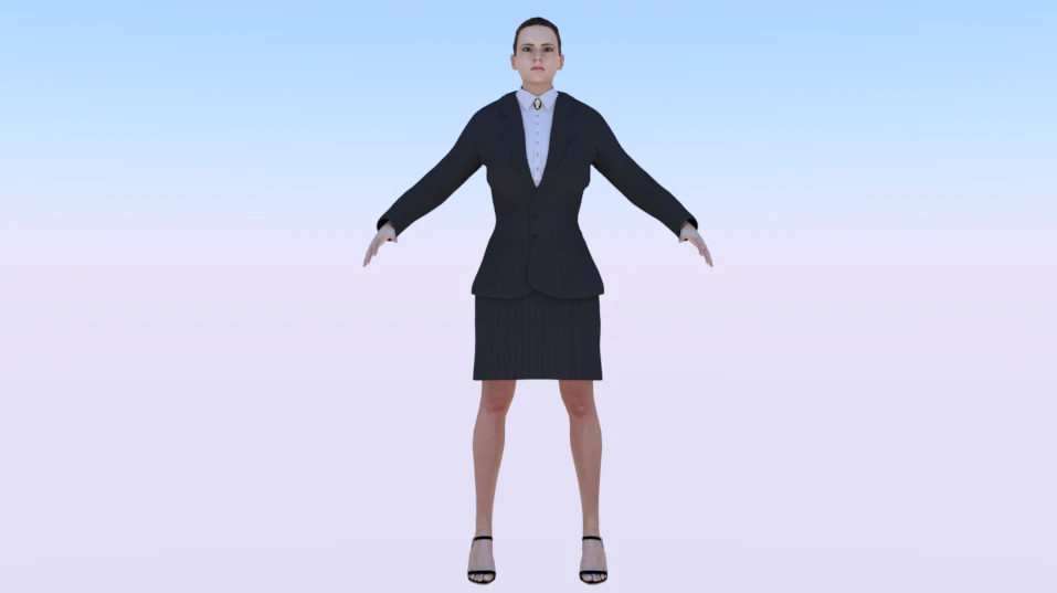 Businesswoman 03 3D Model .c4d .max .obj .3ds .fbx .stl .blend
