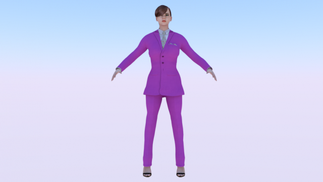 Businesswoman 04 3D Модель .c4d .max .obj .3ds .fbx .stl .blend 