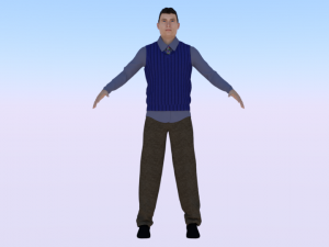 Male in Casual Clothes 02 3D Model