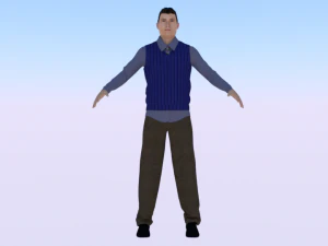 Hombre en ropa casual 02 Modelo 3D