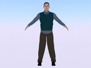 私服男性04 3Dモデル