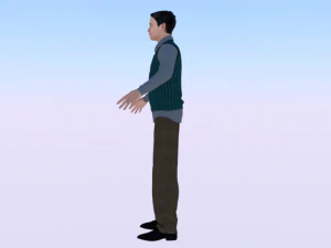 Male in Casual Clothes 04 3D Model