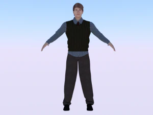 Чоловік у повсякденному одязі 05 3D Модель
