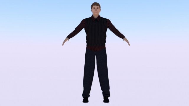 Male in Casual Clothes 06 Modelo 3D .c4d .max .obj .3ds .fbx .stl .blend 