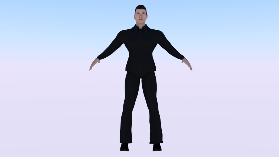 Male in Casual Clothes 07 3D Model .c4d .max .obj .3ds .fbx .stl .blend 