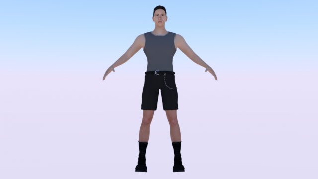 Male in Casual Clothes 08 3D Model .c4d .max .obj .3ds .fbx .stl .blend 