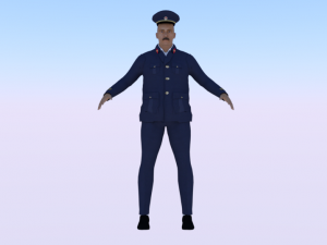 Male in Uniform 3D Model