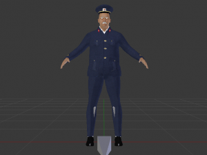 Male in Uniform 3D Model