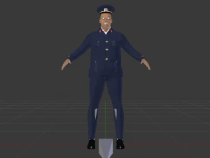 Male in Uniform 3D Model