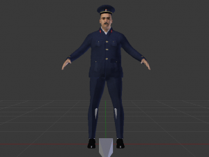 Male in Uniform 3D Model