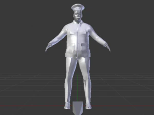 Male in Uniform 3D Model