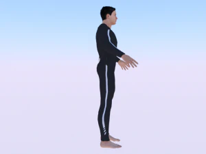 Male in Wetsuit 3D Model