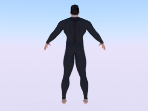 Male in Wetsuit 3D मॉडल