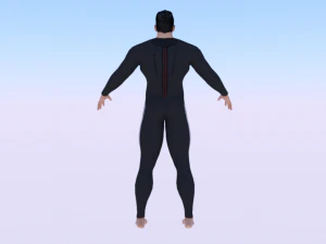 Male in Wetsuit 3D Model