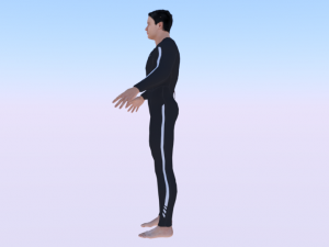 Male in Wetsuit 3D मॉडल