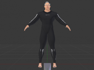 Male in Wetsuit 3D मॉडल