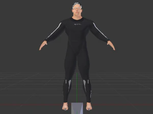 Male in Wetsuit 3D Model