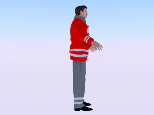 Male Rescuer 3D Model