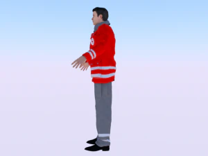Male Rescuer 3D Model