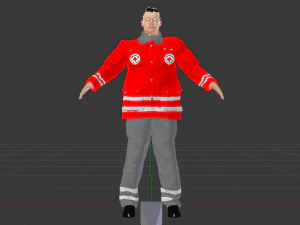 Male Rescuer 3D Model