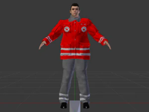 Male Rescuer 3D Model