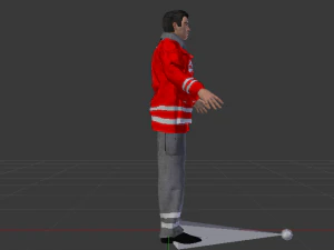 Male Rescuer 3D Model