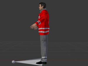 Male Rescuer 3D Model
