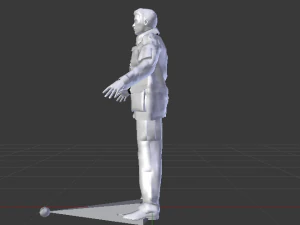 Male Rescuer 3D Model